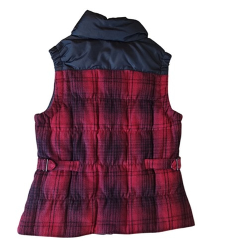 Eddie Bauer Vest Womens Medium Plaid Wool Down 550 Insulated Puffer Yukon Jacket - Picture 2 of 16